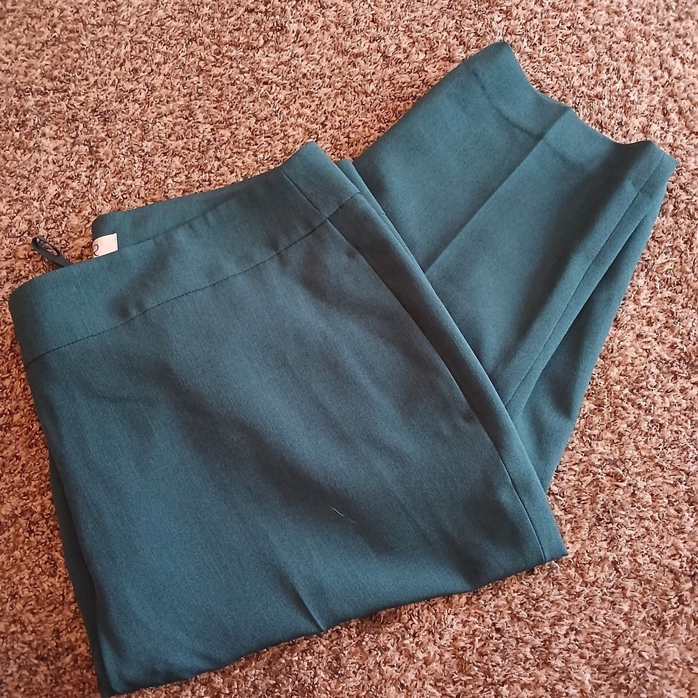 Kasper Pants Women's 16 Green Dress Pants Work Casual